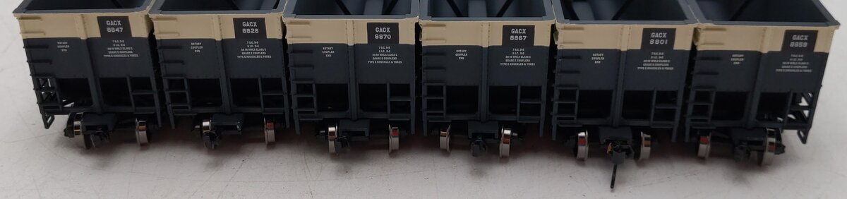 Walthers 934-40415 HO Scale GACX Bethgons Hopper Cars (Set of 6) EX/Box