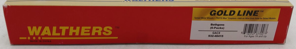 Walthers 934-40415 HO Scale GACX Bethgons Hopper Cars (Set of 6) EX/Box