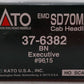 Kato 37-6382 HO Scale Burlington Northern SD70MAC Diesel Engine #9615 EX/Box