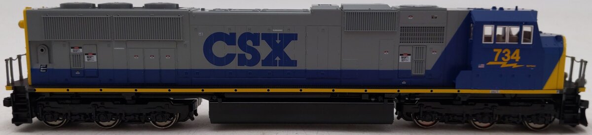Kato 37-6408 HO Scale CSX SD70MAC Diesel W/Cab Headlight #734 EX/Box