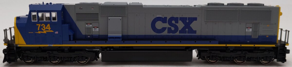 Kato 37-6408 HO Scale CSX SD70MAC Diesel W/Cab Headlight #734 EX/Box