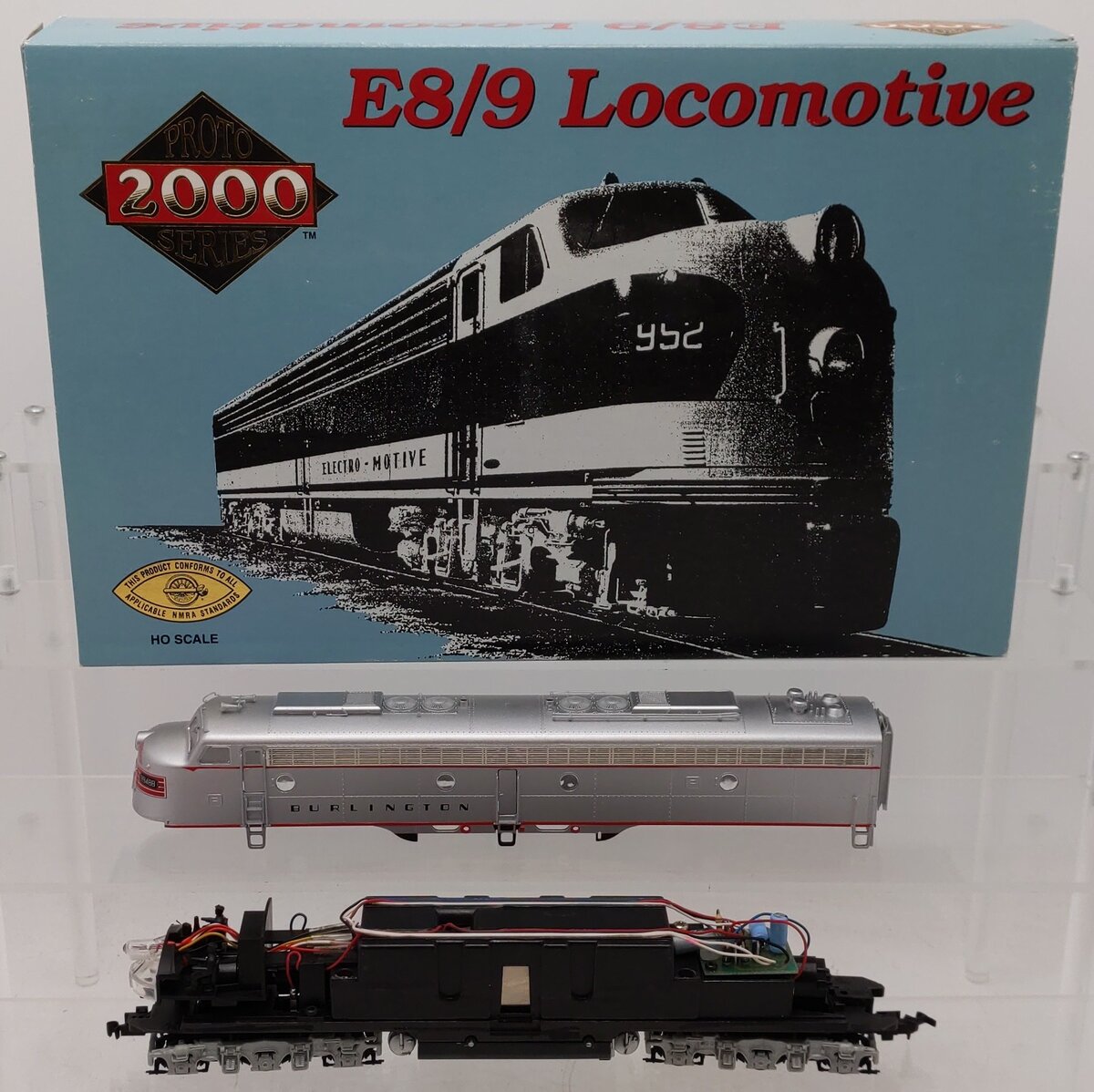 Proto 2000 8188 HO CB&Q E8/9 Diesel Locomotive #9948B EX/Box