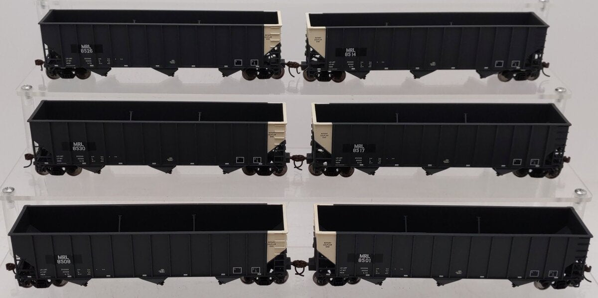 Walthers 932-7857 HO Scale MRL 3-Bay 100 Ton Coal Hopper (Pack of 6) EX/Box