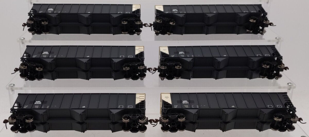 Walthers 932-7857 HO Scale MRL 3-Bay 100 Ton Coal Hopper (Pack of 6) EX/Box