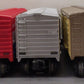 Lionel O Gauge Assorted Boxcars: #9708, #9416, #9301, #19508, #9701 [5] VG