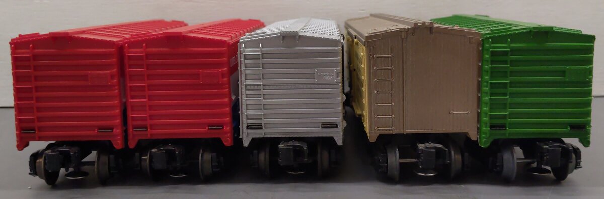 Lionel O Gauge Assorted Boxcars: #9708, #9416, #9301, #19508, #9701 [5] VG