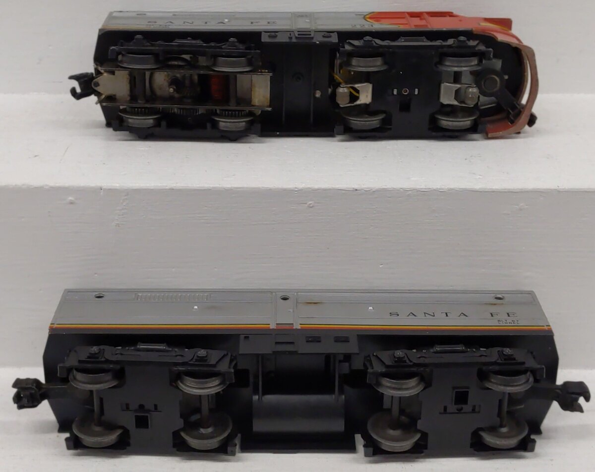 Lionel 223 Vintage O Santa Fe Alco AB Diesel Engine Set VG