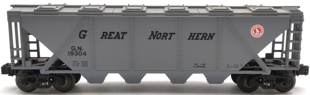 Lionel 6-19304 O Gauge Great Northern Covered Quad Hopper Car #19304 EX