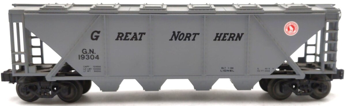 Lionel 6-19304 O Gauge Great Northern Covered Quad Hopper Car #19304 EX