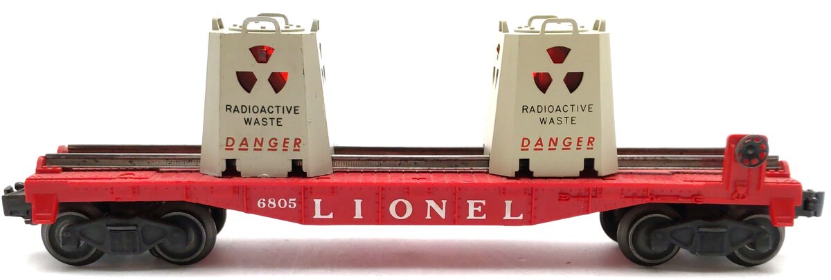 Lionel 6805 Vintage O Radioactive Atomic Disposal Flatcar VG