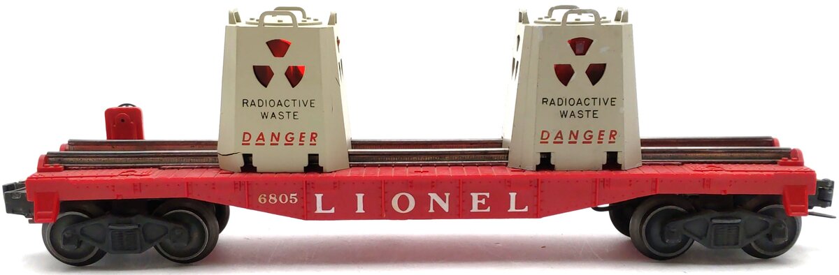Lionel 6805 Vintage O Radioactive Atomic Disposal Flatcar VG