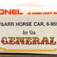 Lionel 6-9553 O Gauge Western & Atlantic Horse Car LN/Box