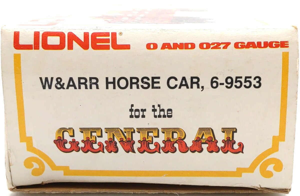 Lionel 6-9553 O Gauge Western & Atlantic Horse Car LN/Box
