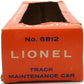 Lionel 6812 Vintage O Operating Track Maintenance Car w/Yellow Superstructure VG/Box