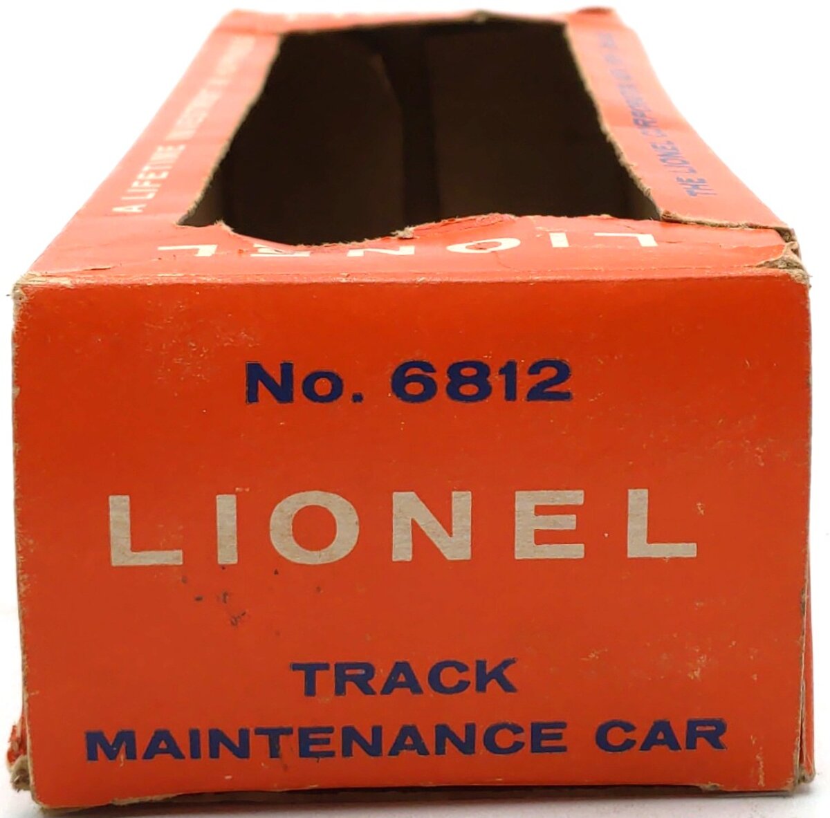 Lionel 6812 Vintage O Operating Track Maintenance Car w/Yellow Superstructure VG/Box
