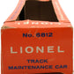 Lionel 6812 Vintage O Operating Track Maintenance Car w/Yellow Superstructure VG/Box