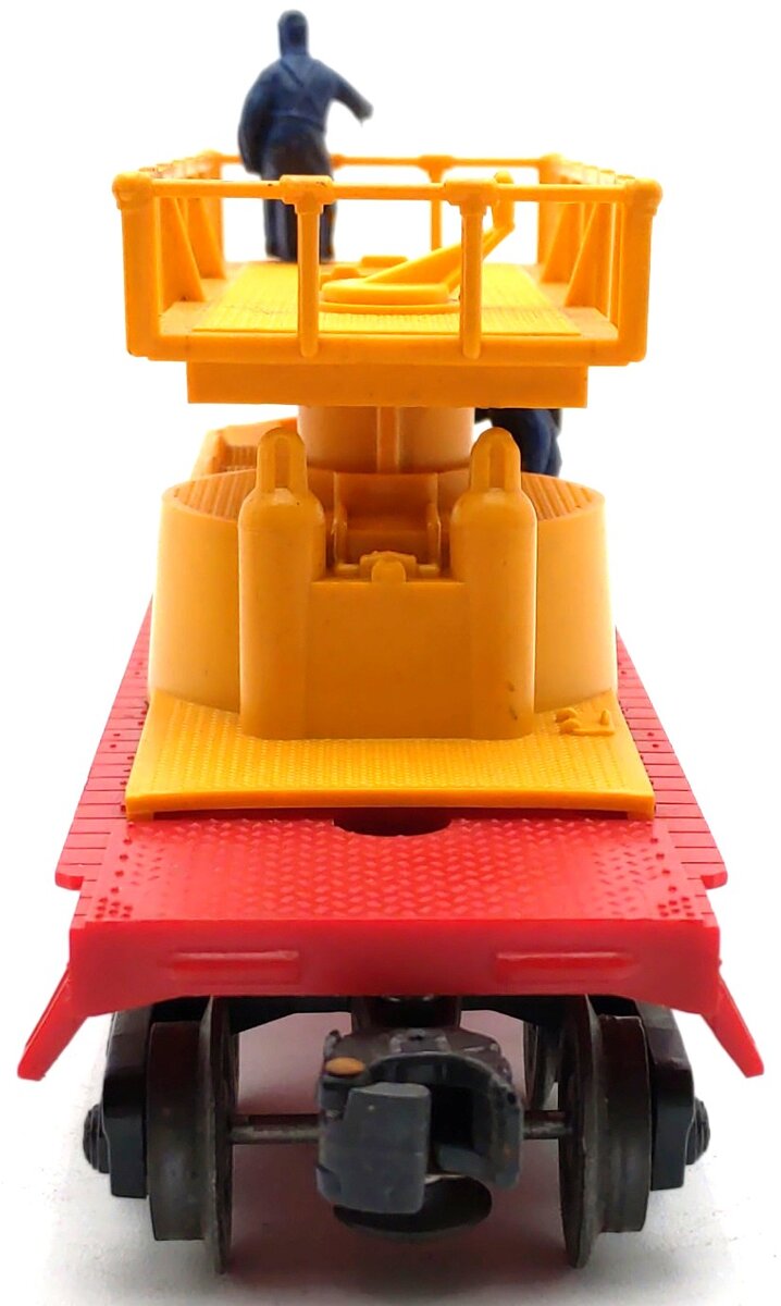 Lionel 6812 Vintage O Operating Track Maintenance Car w/Yellow Superstructure VG/Box