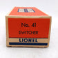 Lionel 41 Vintage O Gauge Postwar U.S Army Gas Turbine Powered Diesel Locomotive VG/Box