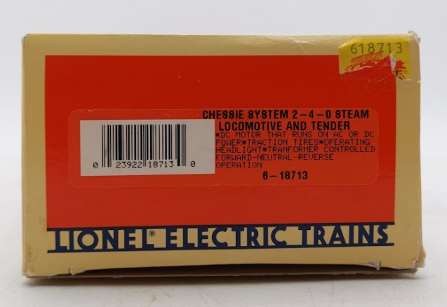 Lionel 6-18713 Chessie System 2-4-0 Steam Locomotive & Tender #1993 EX/Box