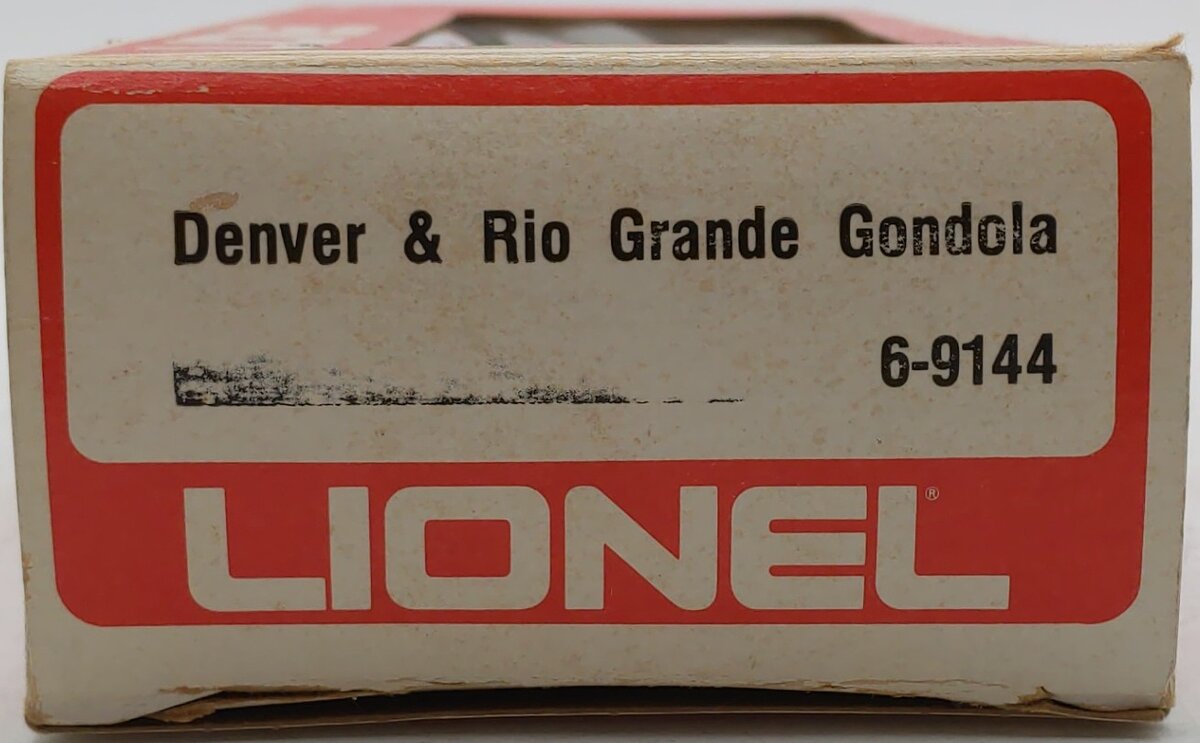 Lionel 6-9144 O Gauge Denver & Rio Grande Western Gondola #9144 EX/Box