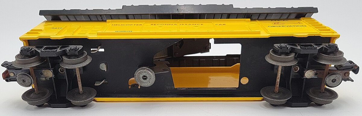 Lionel 3619 Vintage O Operating Helicopter Reconnaissance Car VG