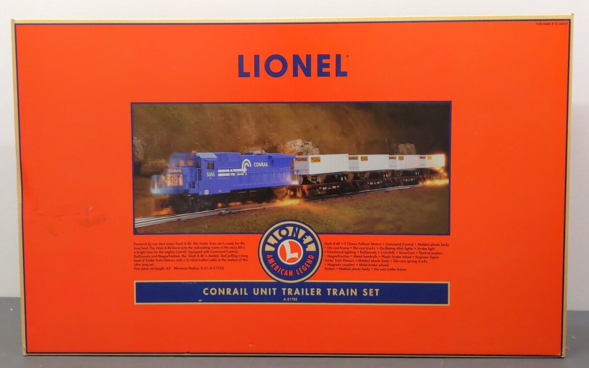 Lionel 6-21752 Conrail Unit Trailer O Gauge Diesel Train Set LN/Box