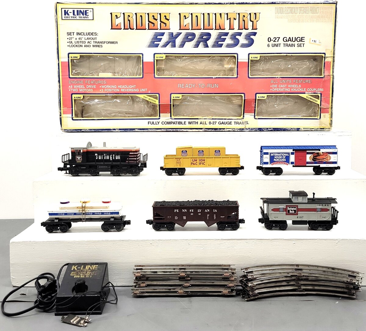 K-Line K1901 Cross Country Express O Gauge Diesel Frieght Train Set/Box