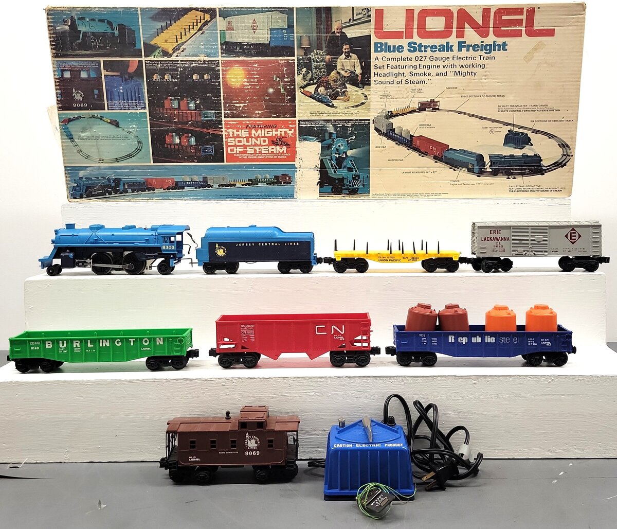 Lionel 6-1385 Blue Streak Freight Set VG/Box