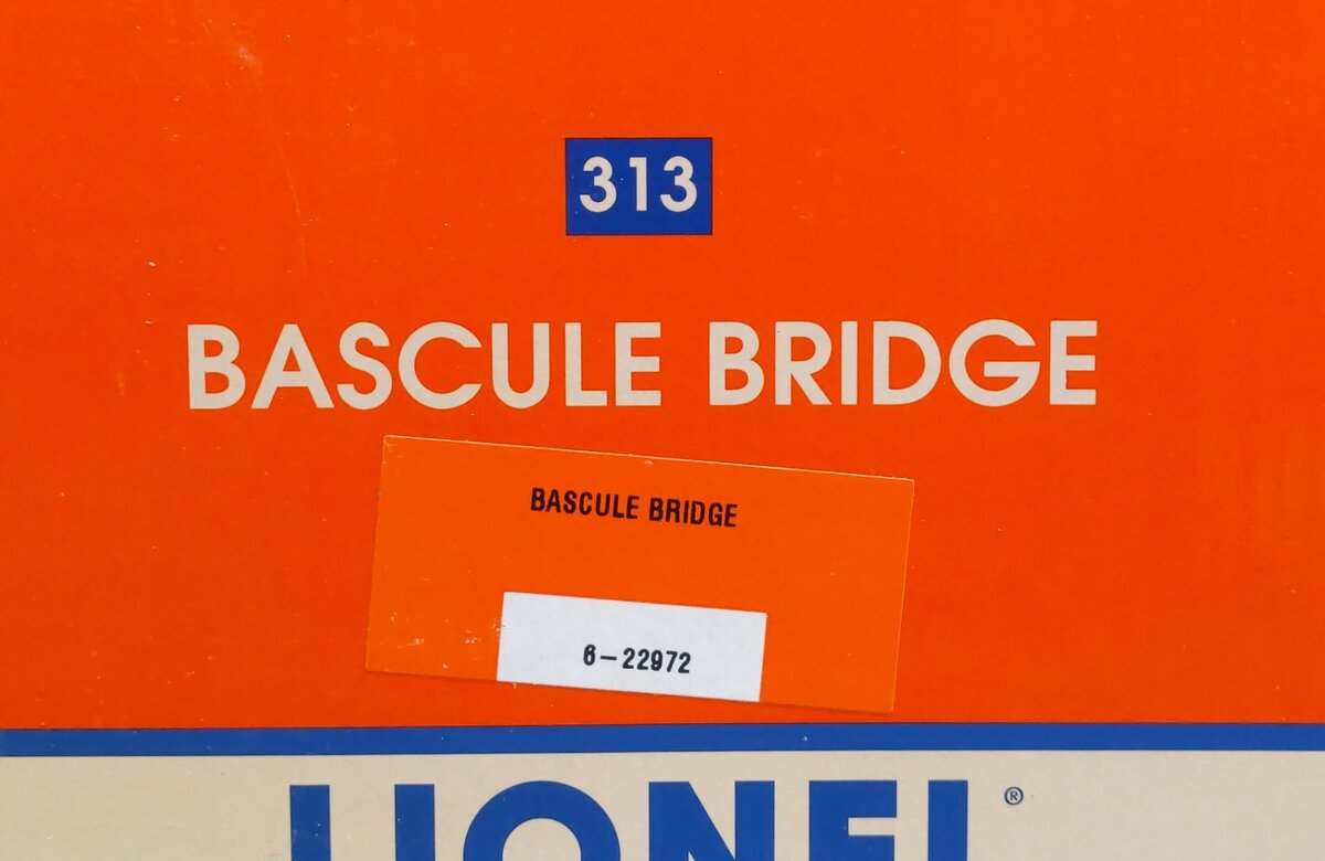 Lionel 6-22972 O Gauge Bascule Bridge #313 LN/Box