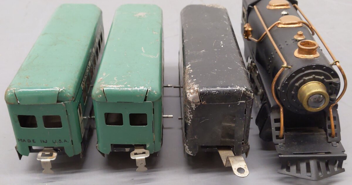 American Flyer 1121 Vintage O Prewar 2-4-0 Steam Locomotive Passenger Set