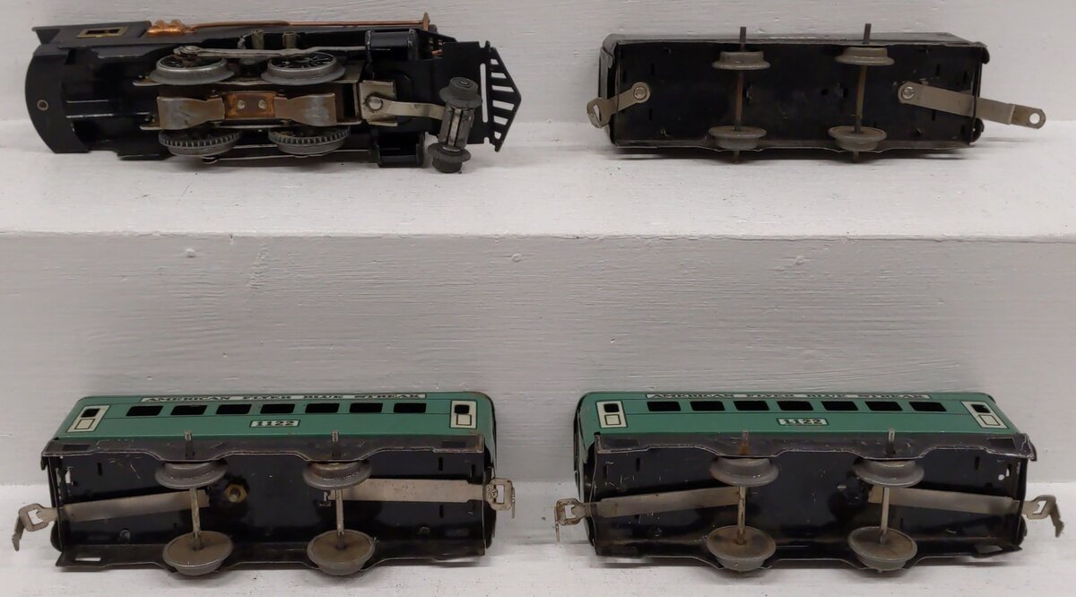 American Flyer 1121 Vintage O Prewar 2-4-0 Steam Locomotive Passenger Set