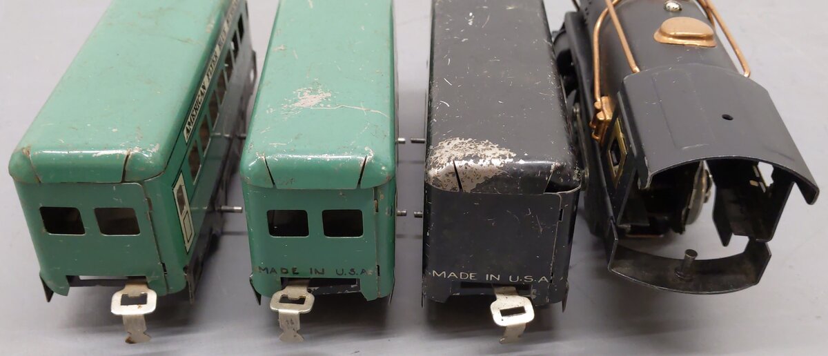 American Flyer 1121 Vintage O Prewar 2-4-0 Steam Locomotive Passenger Set