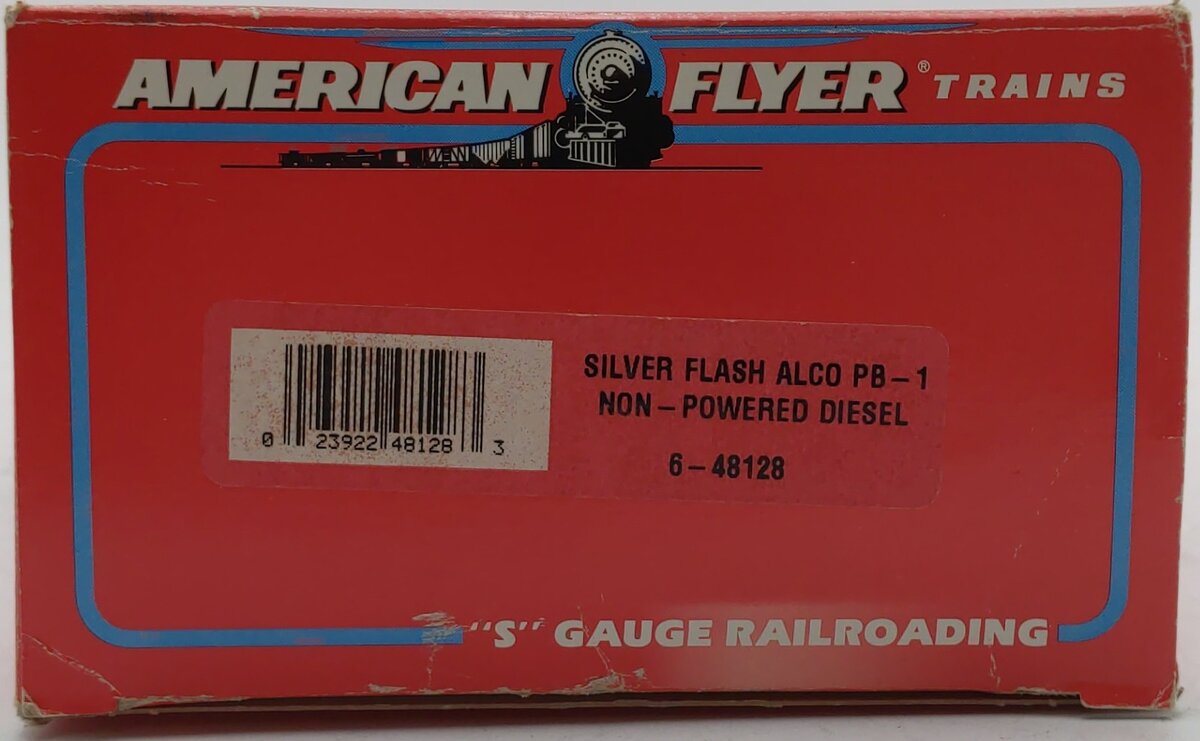American Flyer 6-48128 S Scale Silver Flash Alco PB-1 Non-Powered Diesel B-Unit LN/Box