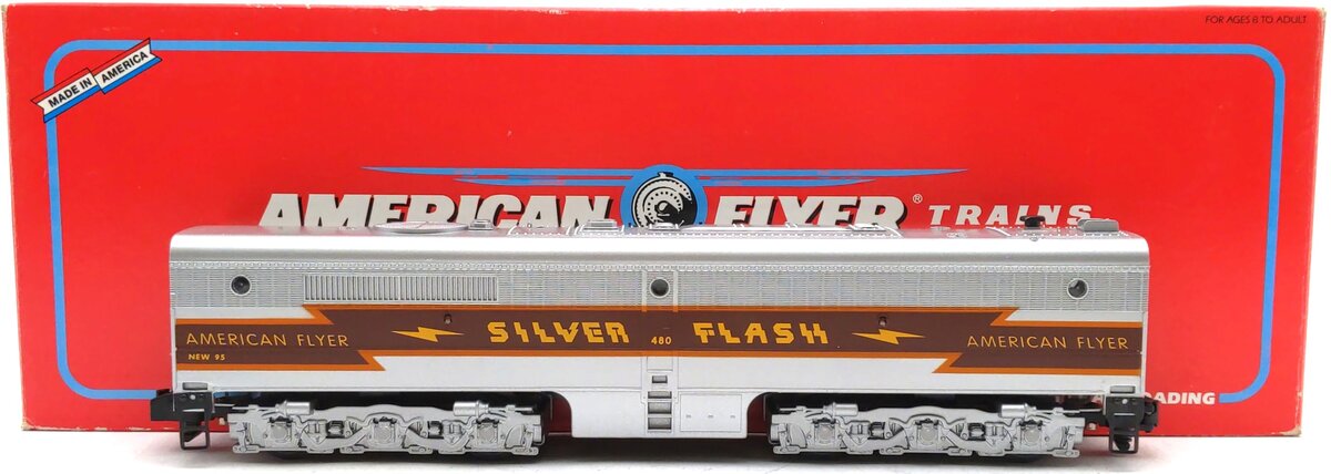 American Flyer 6-48128 S Scale Silver Flash Alco PB-1 Non-Powered Diesel B-Unit LN/Box