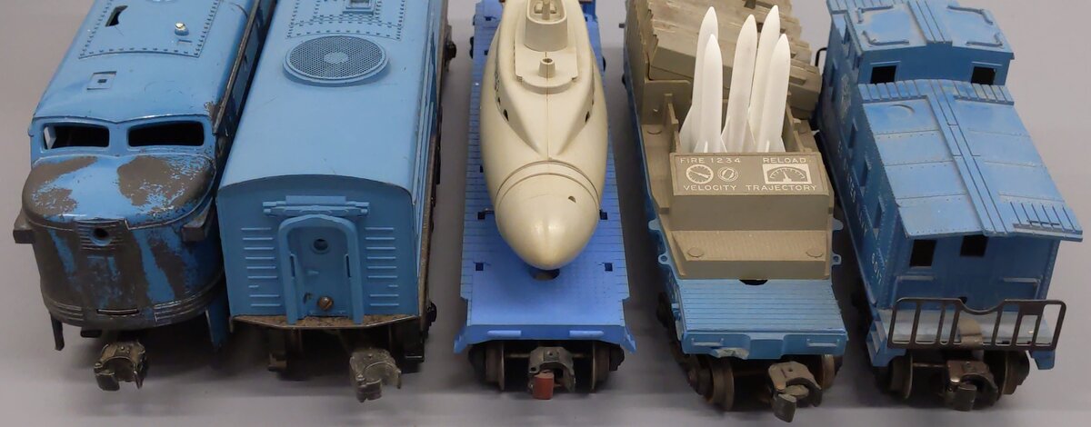 Lionel 1633 Vintage O Gauge Postwar U.S. Navy USNX 5 Unit Military Set