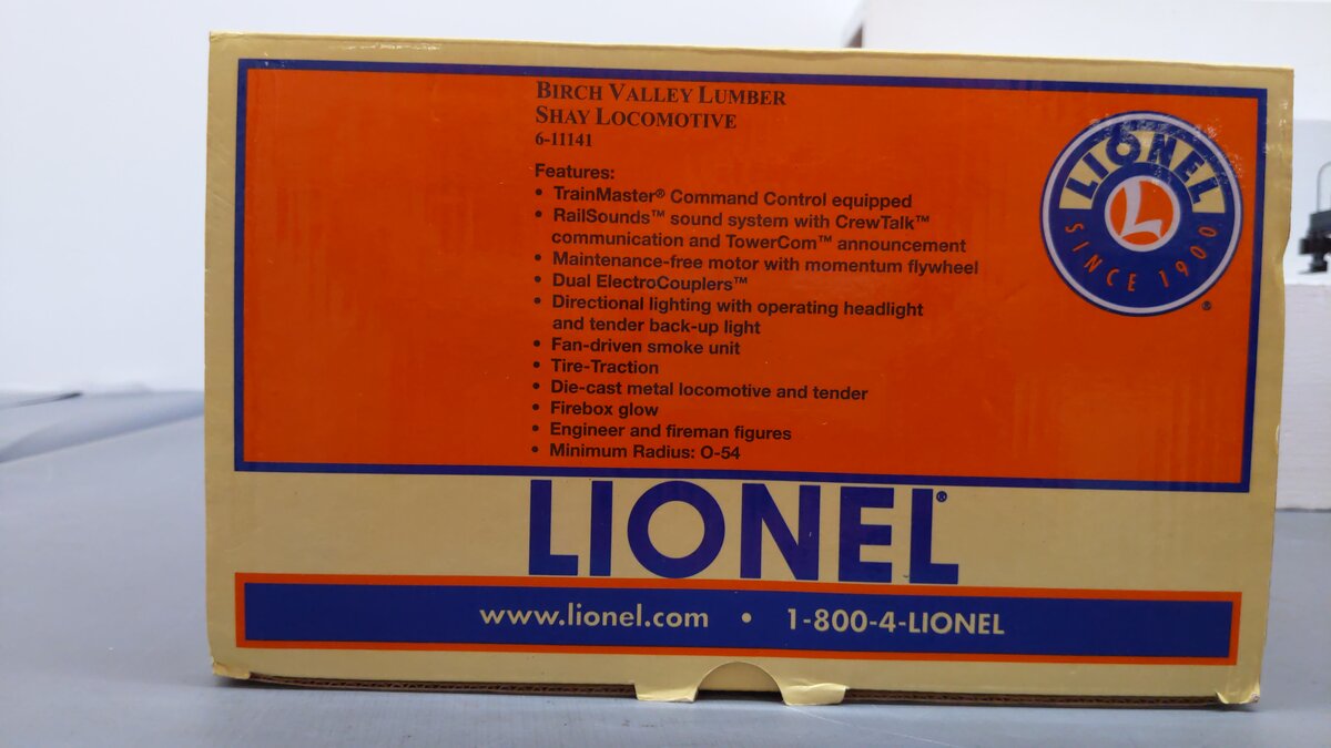 Lionel 6-11141 O Gauge Birch Valley Lumber Co. Shay Locomotive #5 EX/Box