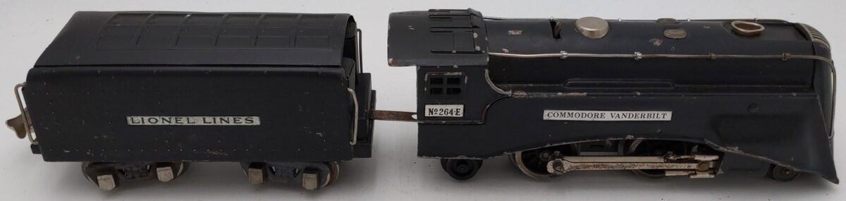 Lionel 264E Vintage O Prewar LL Commodore Vanderbilt Steam Locomotive & Tender VG