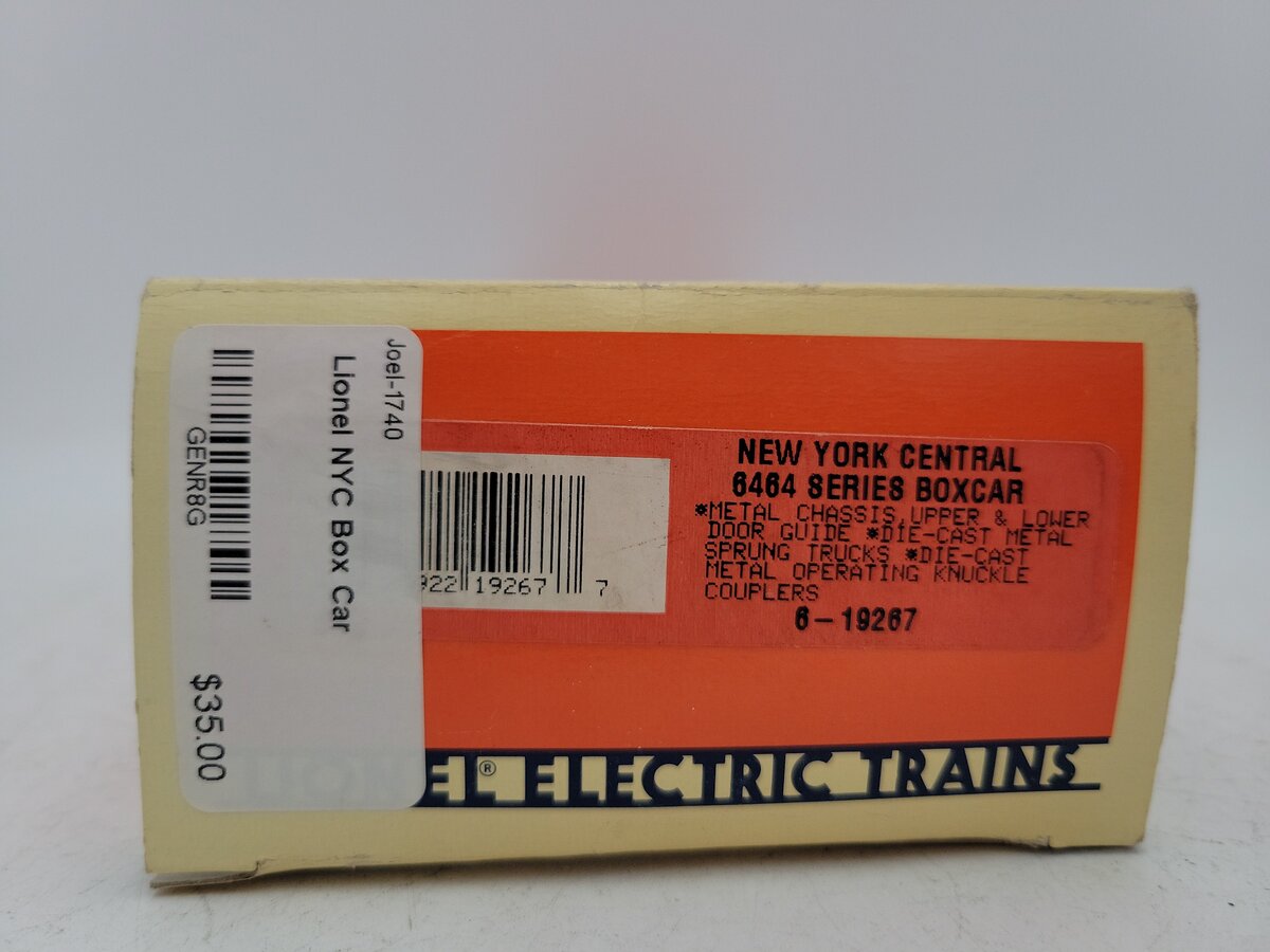 Lionel 6-19267 O Gauge New York Central 6464 Series Box Car VG/Box