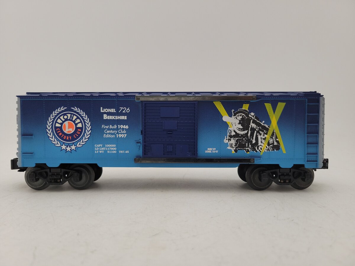 Lionel 6-29226 O Gauge Berkshire Century Club Boxcar #726 EX/Box