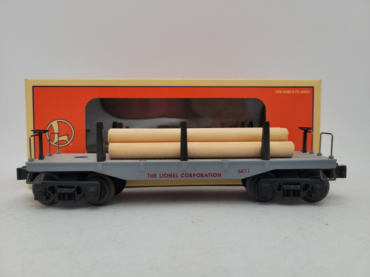 Lionel 6-16963 O Lionel Corporation Flatcar with Log Load #6411 VG/Box