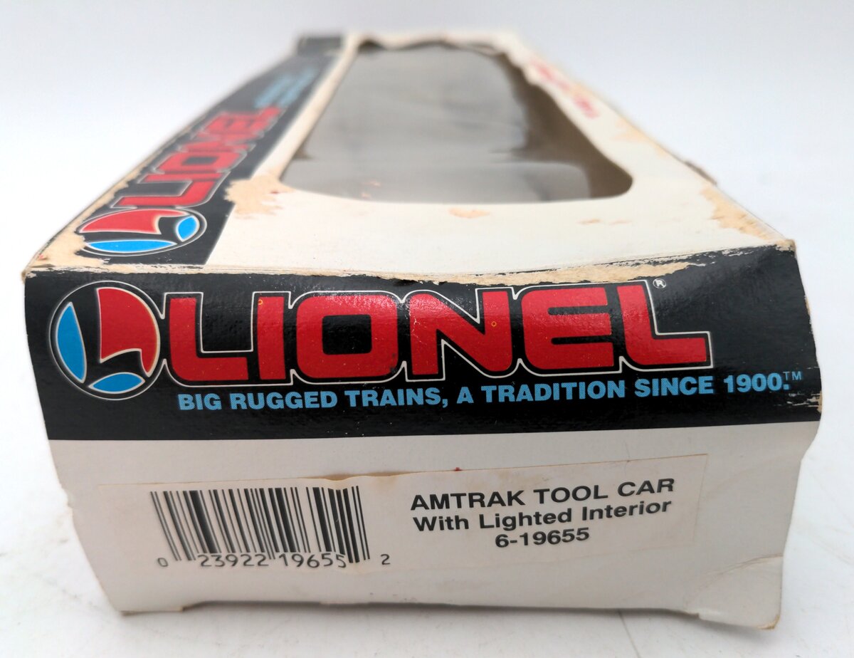 Lionel 6-19655 O Gauge Amtrak Tool Car with Lighted Interior EX/Box