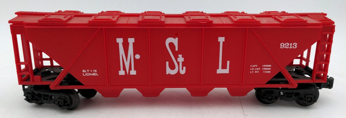 Lionel 6-9213 O Gauge Minneapolis and St. Louis Covered Quad Hopper EX/Box
