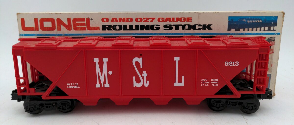 Lionel 6-9213 O Gauge Minneapolis and St. Louis Covered Quad Hopper EX/Box