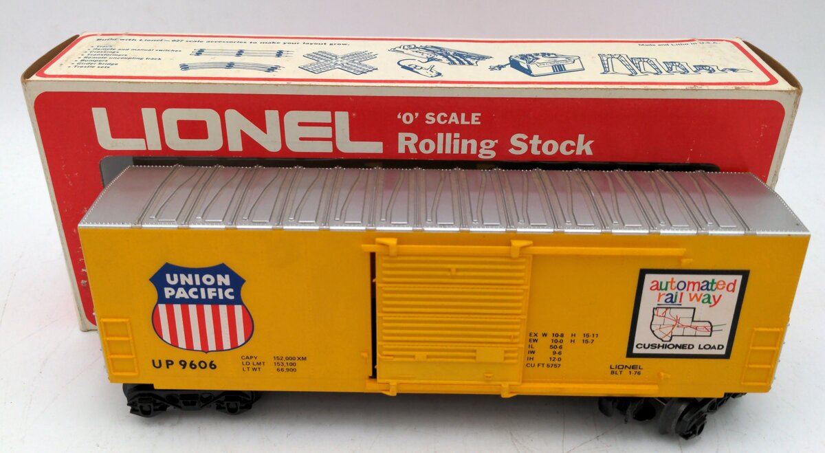 Lionel 6-9606 O Gauge Union Pacific Hi-Cube Boxcar EX/Box