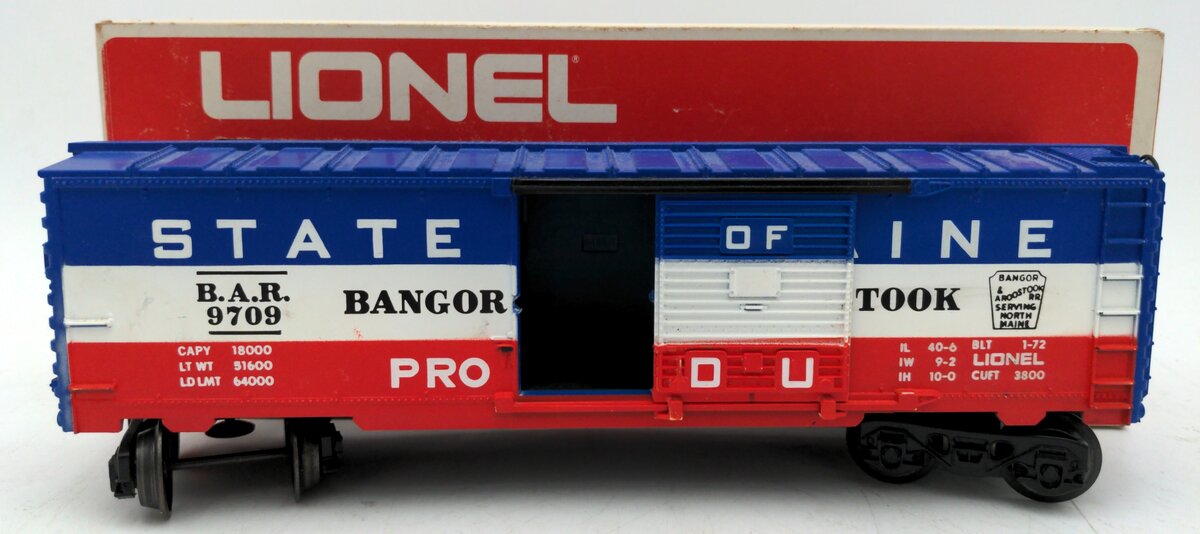 Lionel 6-9709 O Gauge State of Maine Box Car VG/Box