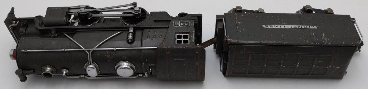 Lionel 249E Vintage O 2-4-2 Tinplate Steam Locomotive w/ 265W Tender
