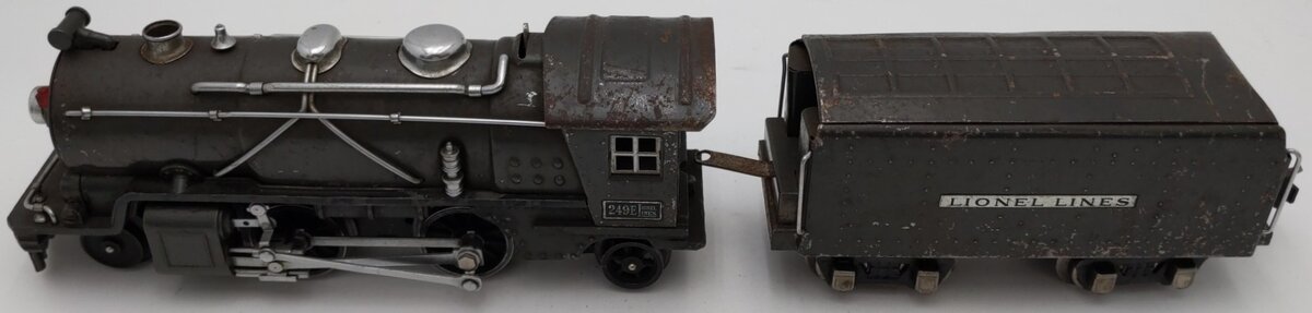 Lionel 249E Vintage O 2-4-2 Tinplate Steam Locomotive w/ 265W Tender
