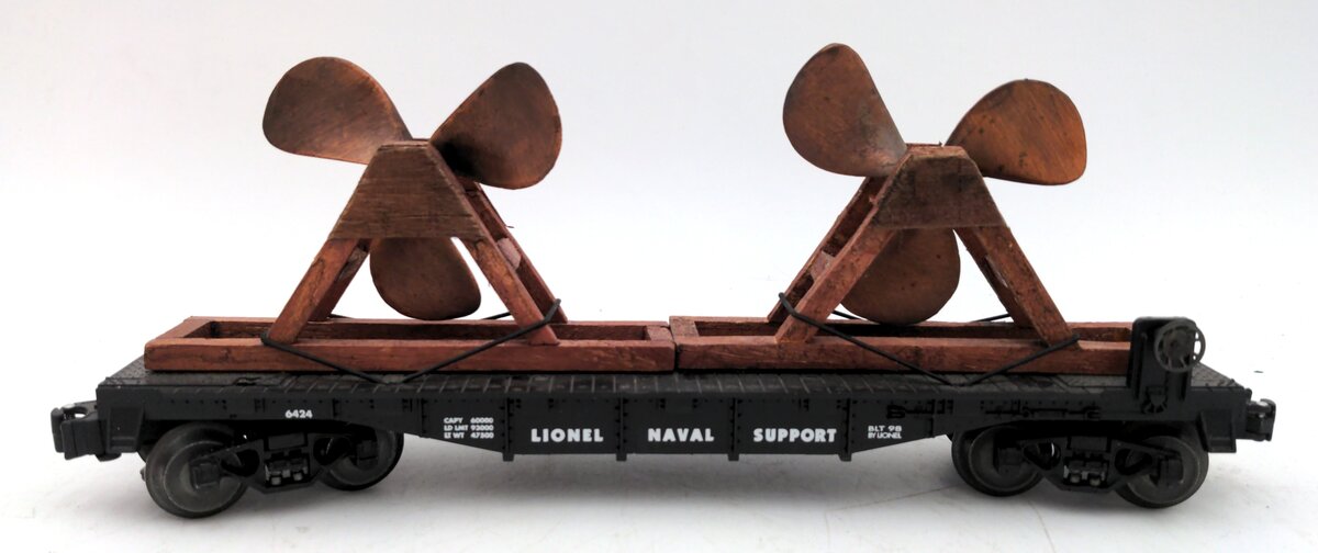 Lionel 6-36016 O Gauge Lionel Naval Support Flatcar w/ Propellers #6424 EX/Box