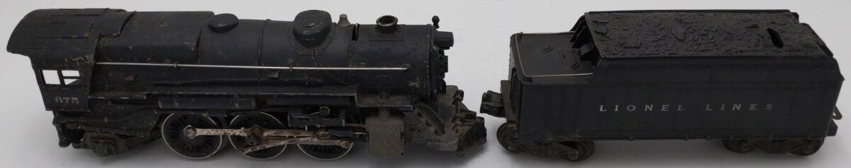 Lionel 675 Vintage O 2-6-2 K-4 Pacific Diecast Steam Locomotive & 2466WX Tender VG