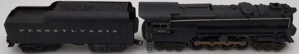 Lionel 681 Vintage O 6-8-6 Diecast S2 Steam Turbine Loco w/2671W Tender VG
